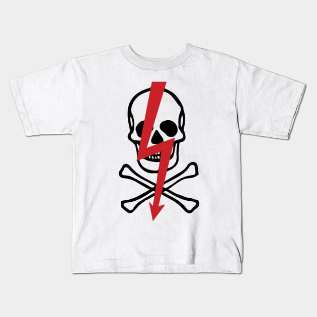 SKULL ATTENTION Kids T-Shirt by lkn